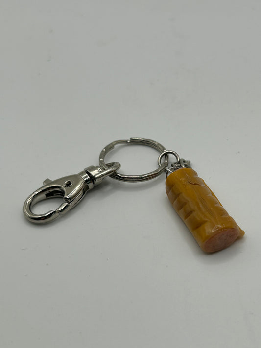 Sausage roll key charm